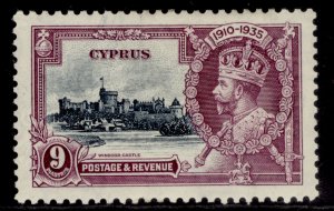 CYPRUS GV SG147, 9pi slate & purple, M MINT. Cat £23.