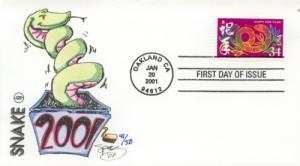 2001 Year of the Snake  (Scott 3500) Wilson HC FDC