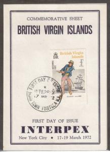 Virgin Islands 237 - Seaman Issue On Cancelled Interpex Card.  #02 VIRG237