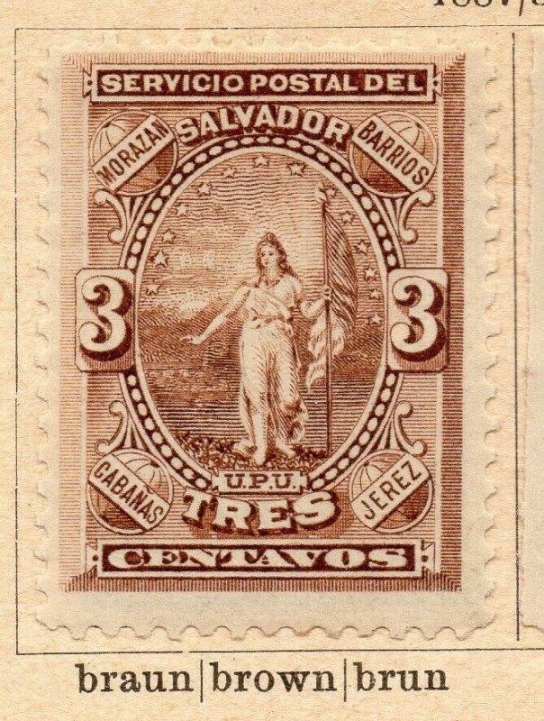 Salvador 1867-88 Early Issue Fine Mint Hinged 3c. NW-11832