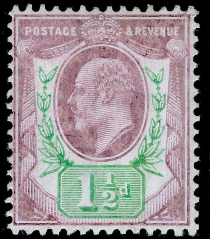 SG223 SPEC M9(-), 1½d very pale purple & green (CHALKY), LH MINT. UNLISTED.