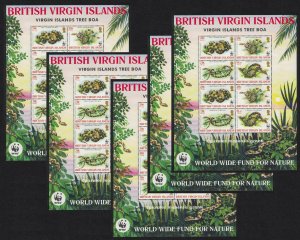 BVI WWF Virgin Islands Boa 5 Sheetlets A 2005 MNH SC#1051-1054