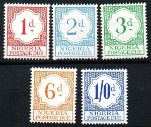 Nigeria Sc #J6-J10 Mint Hinged