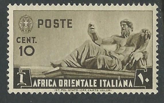 Italian East Africa # 4 Statue of the Nile (1) Unused VLH