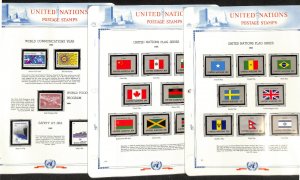 United Nations Stamp Collection in White Ace Album, Mint NH, 1982-1985