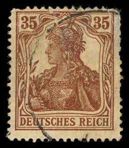 GERMANY Sc 101 F/USED - 1919 35p Germania - See Description