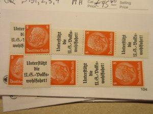 GERMANY Zusammendrucke Michel S131, S132, S133, S134 MINT HINGED Lot9 Cat €45.60