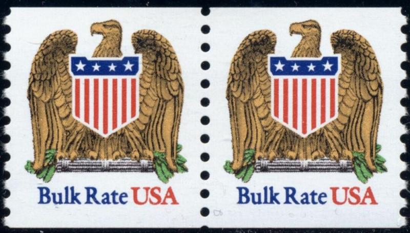 SC#2602 (10¢) Eagle & Shield Coil Pair MNH 