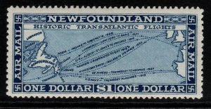 NEWFOUNDLAND SG194 1931 $1 DEEP BLUE NO WMK MTD MINT