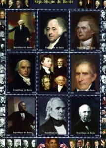 Benin 2009 USA Presidents Sheet Perforated mnh.vf