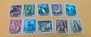 KAPPYSTAMPS  SPAIN #1095-1104 1962 ZURBASAN  MINT LIGHTLY HINGED  H26