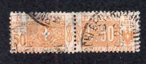 Italy 1914 50c orange Parcel Post, Scott Q11 used, value = $40.00