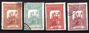 OLD ROMANIA 1906 Scott B5-8 Cmplt used set scv $26.00 less 80%=$5.20