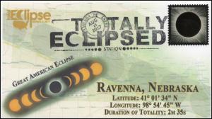 17-204, 2017, Total Solar Eclipse, Ravenna NE, Event Cover, Pictorial Cancel