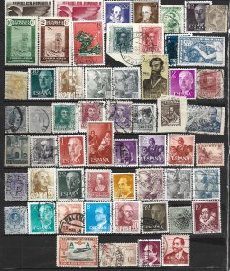 COLLECTION LOT 13187 SPAIN 58 STAMPS