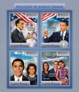 GUINE BISSAU 2012 SHEET OBAMA AMERICAN PRESIDENTS PRESIDENTES gb12806a