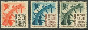 Mexico # 764-66 Presidential Inauguration (3)  Unused VLH