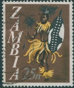 Zambia 1968 SG137 25n Warrior FU