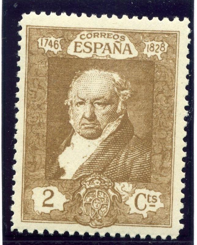 SPAIN;  1930 early Goya issue fine Mint hinged 2c. value