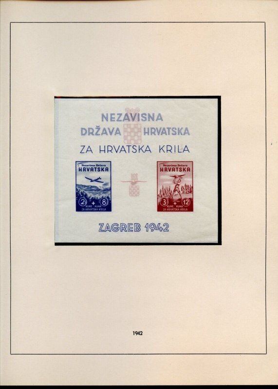 CROATIA 1941/45 HIGHLY COMPLETE W/BACK OF THE BOOK MINT NH  ON LINDNER PAGES