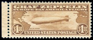 MOMEN: US STAMPS #C14 MINT OGNH GRAF ZEPPELIN XF