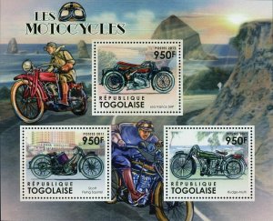 Motorcycle Stamp Lea Francis 5hp Scott Flying Squirrel Rudge-Multi S/S MNH #4381