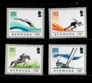 Bermuda 2008 - Beijing Olympics Sports Swimming - Set of 4 Stamps - MNH