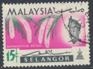 Selangor   Malaya  SC#  126  Used  Flowers  see details & scans