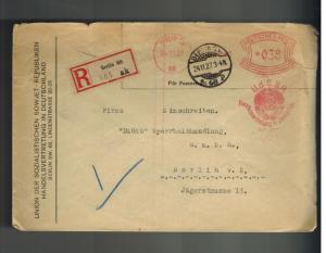 1927 Berlin Germany Meter cover USSR Friendship Society