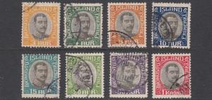 Iceland O40-O47 Used (see Details) CV $25.00