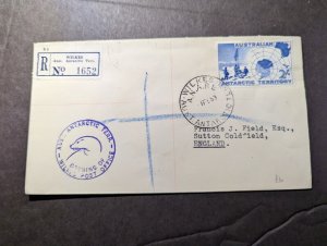 1953 Australia Antarctic Territory Cover Wilkes PO to Sutton Coldfield England