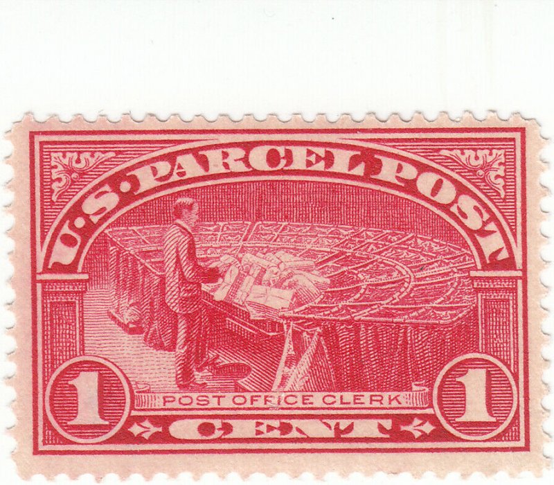 Scott #Q1 - 1c Carmine Rose - Parcel Post - Mint Hinged