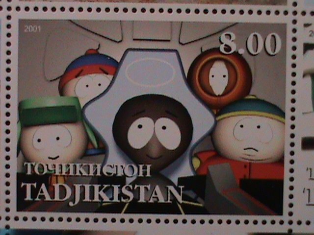 TAJIKISTAN-2001 CARTOON STAMP SHEET-MERRY CHRISTMAS MNH VF HARD TO FIND LAST ONE