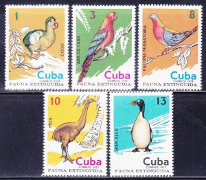 Cuba 1914-18 MNH 1974 Extinct Birds Full 5 Stamp Set Very Fine