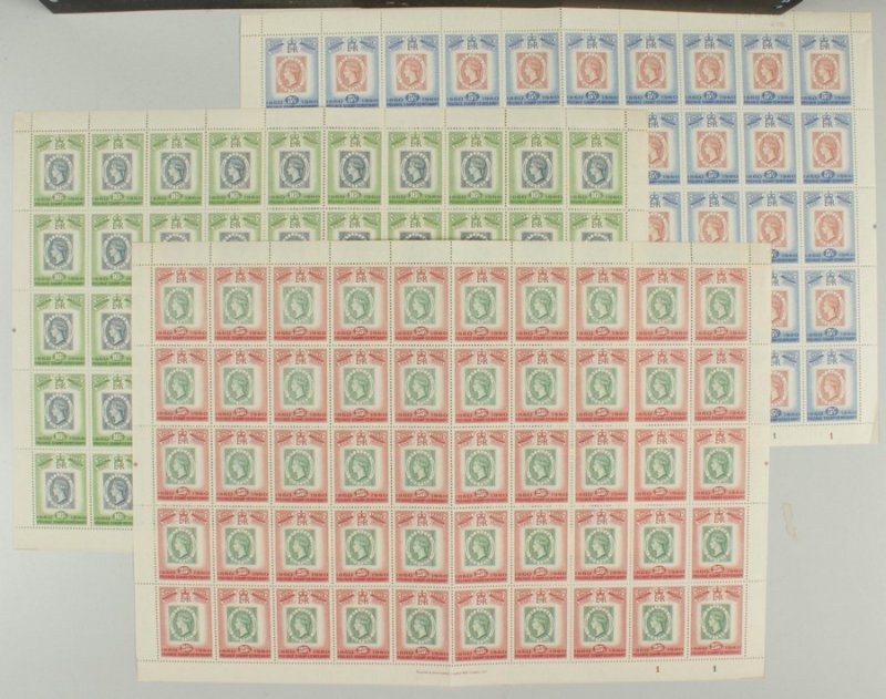 ST. LUCIA : 1960 Stamp Centenary set full sheets. MNH **. SCARCE!