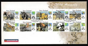 New Zealand Scott 1236a FDC - Wild Animals