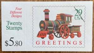 US #BK203 MNH Booklet of 20 #A222222 Christmas SCV $18.00 L42