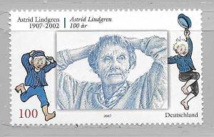 Germany 2462 Astrid Lindgren single MNH