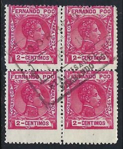 Fernando Poo 153 VFU BLOCK OF 4 STA. ISABEL CDS K315-2