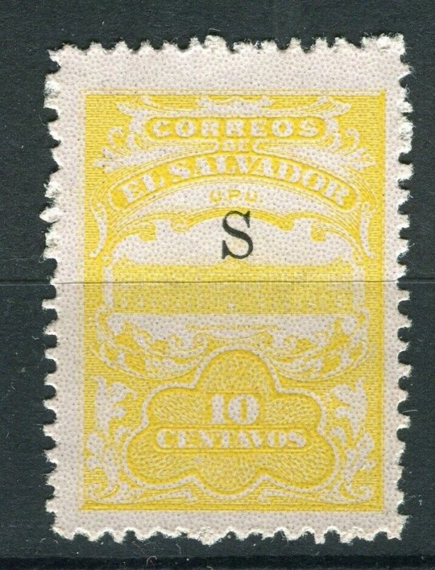 SALVADOR; 1915-16 Unissued Remainders ' S ' Optd fine Mint hinged 10c. value