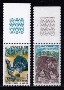 Andorra (Fr.) set    203 - 204   selvage         MNH OG