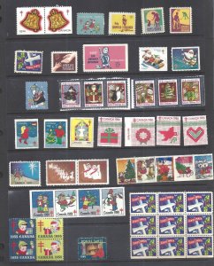 CANADA SELECTION OF CHRISTMAS & OTHER CHARITY/HEALTH SEALS BS27280