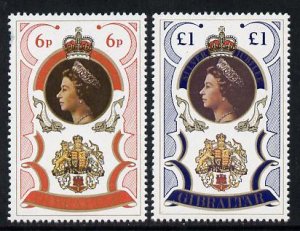 GIBRALTAR - 1977 - Silver Jubilee - Perf 2v Set - Mint Never Hinged