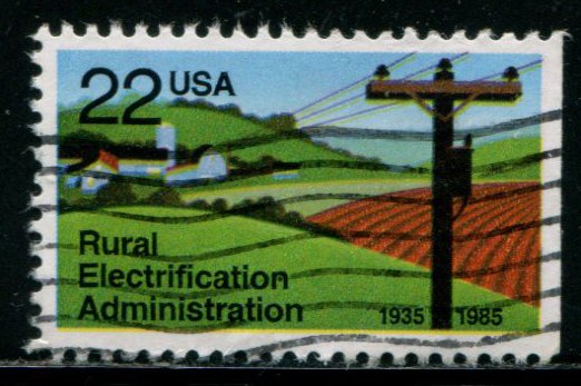 2144 US 22c Rural Electrification Admin, used