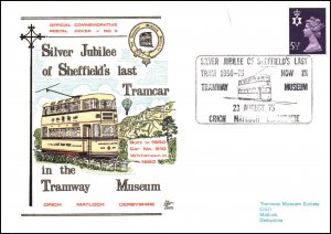 Great Britain Silver Jubilee Sheffield's Last Tramcar 1975 Cover