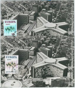 63449 - BELGIUM - POSTAL HISTORY: set of 2 MAXIMUM CARD 1971 - ARCHITECTURE-