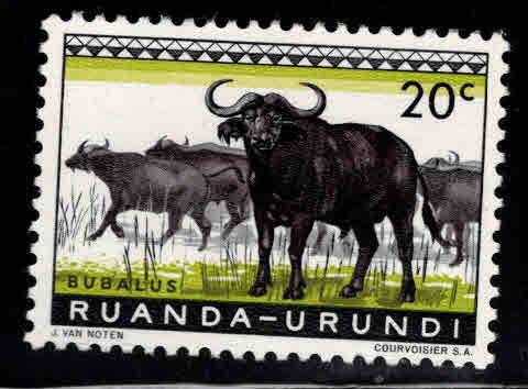 Ruanda-Urundi Scott 138 MH*  colorful wildlife stamp