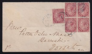 Canada 1867 1c Victoria Decimal 5c Rate Cover Belleville Toronto ex-Carrington