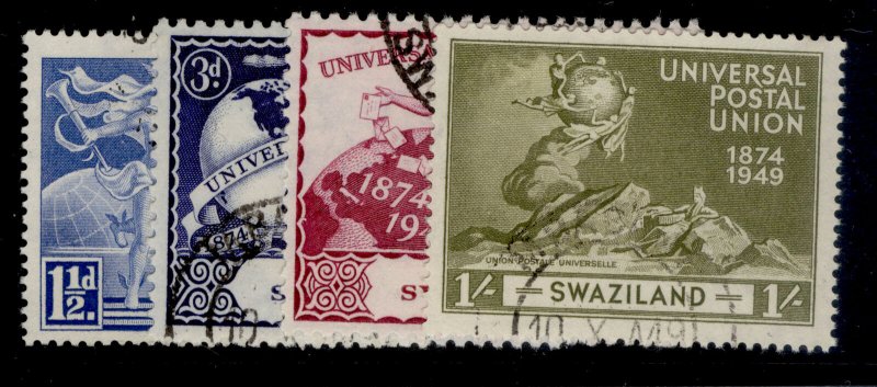 SWAZILAND GVI SG48-51, anniversary of UPU set, FINE USED.