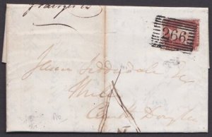 GB SCOTLAND 1845 folded entire NEW GALLOWAY namestamp in blue..............A1989 